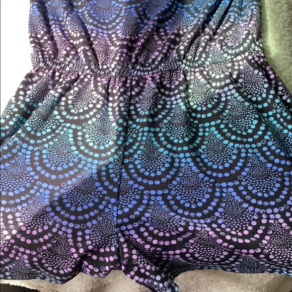 Girls romper with mermaid inspired pattern. - Picture 2 of 5